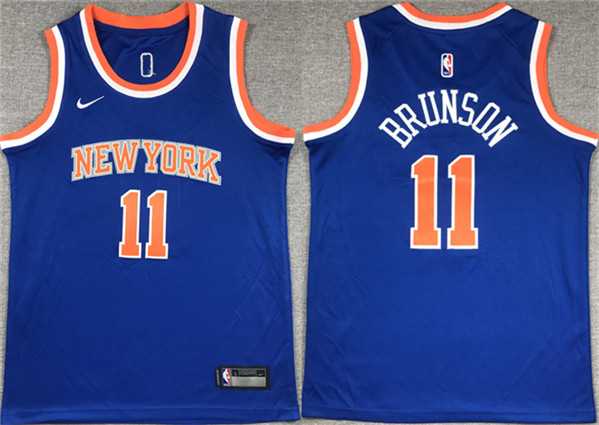Youth New Yok Knicks #11 Jalen Brunson Blue Icon Edition Stitched Swingman Jersey,We sell and wholesale Youth New Yok Knicks #11 Jalen Brunson Blue Icon Edition Stitched Swingman Jersey on line form chian!